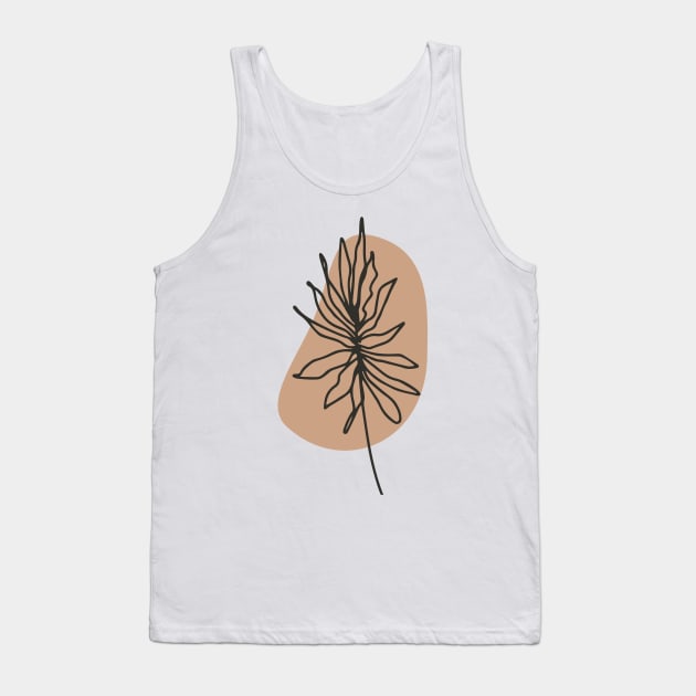 Modern Minimalist Simple Abstract Pastel Pink Flower Art Tank Top by zedonee